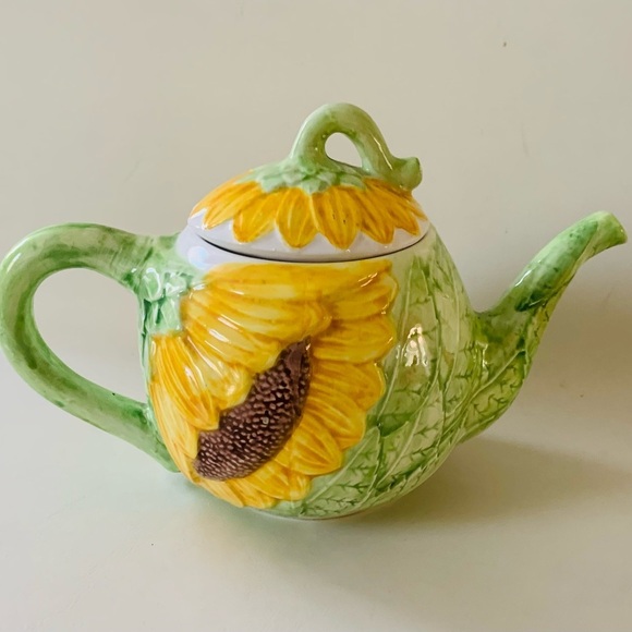 Vintage 1991 Seymour Mann Sunflower Teapot Hand Painted - Picture 4 of 13